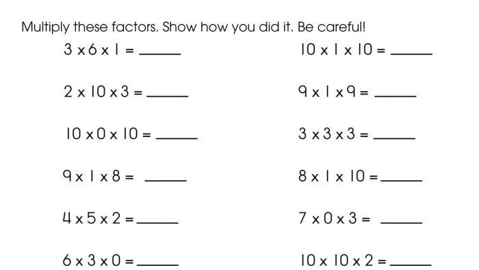 Worksheet for Fourth Graders: Practice with Two and Three-Digit Multiplication Factors Students working on a Multiply Two and Three-Digit Factors worksheet featuring 12 multi-digit multiplication problems