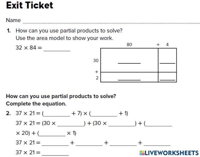 Worksheet for practicing multiplication with two and three-digit factors for fourth grade students Worksheet featuring 12 multi-digit multiplication problems for fourth graders to practice regrouping