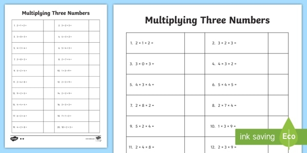 Multiply Two and Three-Digit Factors worksheet for fourth graders Children's worksheet featuring multi-digit multiplication problems for practice