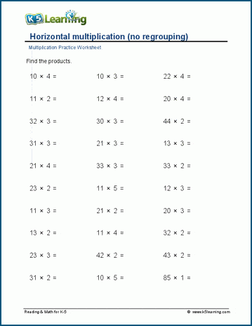Fourth grade math worksheet featuring 40 multiplication problems with regrouping for practice