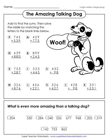 Fourth grade multiplication with regrouping practice sheet with over forty math problems