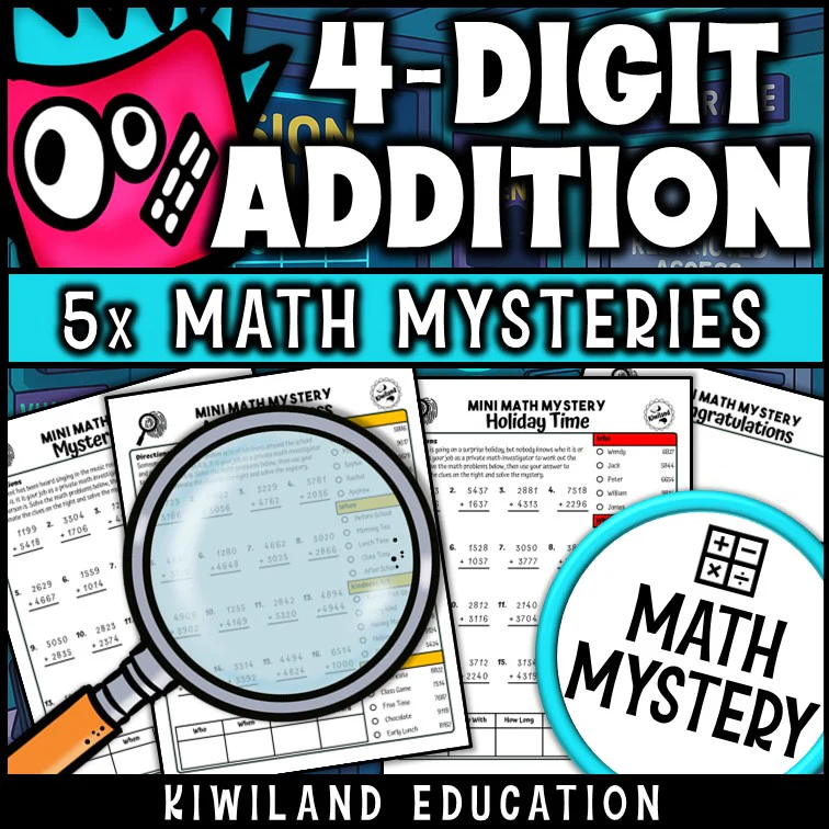 Fourth grade multiplication with regrouping practice worksheet with forty problems