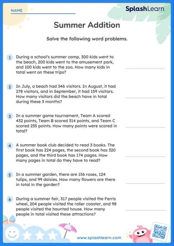 Word Problem Assessment: Flying Through Fourth Grade worksheet image 25 Worksheet featuring word problems for fourth grade multiplication skills