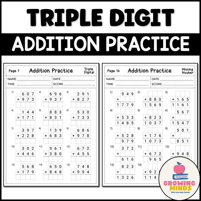 Fourth grade student working on a Multiplication Practice Part 2: Write the Missing Number worksheet