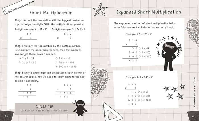 Ninja Word Problems Worksheet Number 23 Time and Money Math Practice Fourth grade student solving multiplication word problems on a ninja themed worksheet