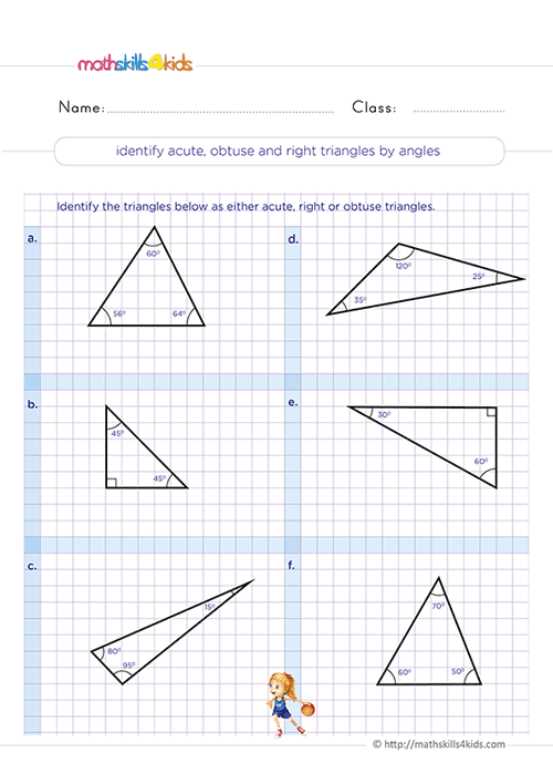 Engaging obtuse triangles worksheet designed for 4th grade students Colorful worksheet for fourth graders to identify obtuse triangles in geometry
