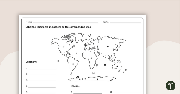 World Oceans Introduction: Data Collection and Analysis for Elementary Learners Fourth grade students exploring world oceans data through graphing and charts worksheet activity