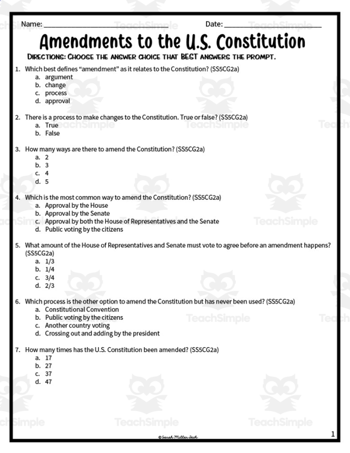 Engaging activity sheet for understanding constitutional rights and reflection Worksheet for fourth graders exploring the First and Fourth Amendments of the U.S. Constitution