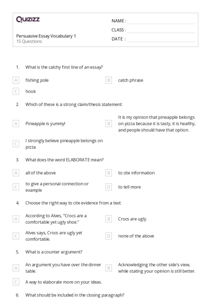 Opinion Essay Building Activity for Elementary Writers Learning Persuasive Writing Skills Fourth grade students organizing persuasive essay structure with mixed up sentence parts to reassemble into a coherent opinion essay