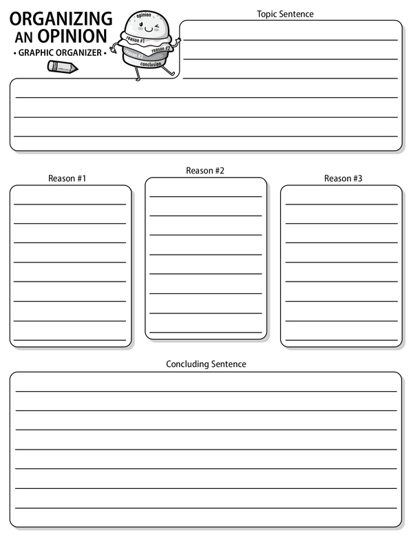Opinion Essay Anchor Paper Worksheet for Fourth Grade Writing Lesson 12 Fourth grade student completing a persuasive opinion essay anchor paper worksheet