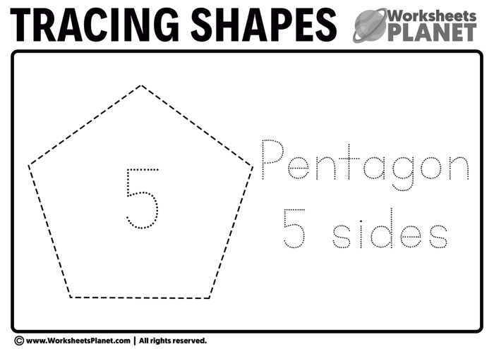 Pentagon Perimeter Practice worksheet for enhancing math skills in fourth grade Worksheet featuring problems on calculating the perimeter of pentagons for fourth graders