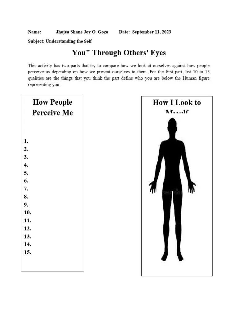 Worksheet designed for fourth graders to explore different perspectives through group activities