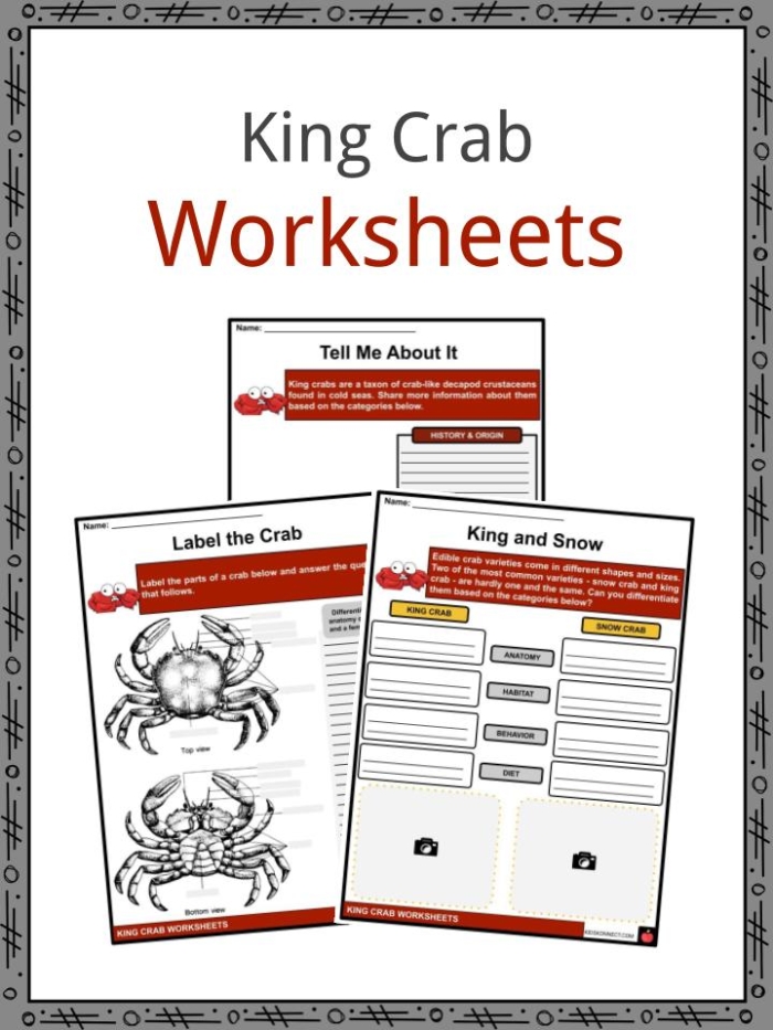 Fourth grade phonics worksheet featuring Rudyard Kipling's The Crab That Played with the Sea
