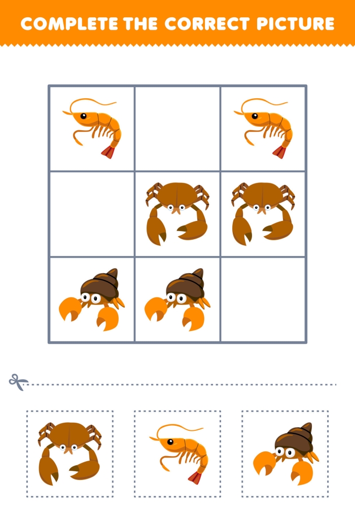 Fourth grade phonics worksheet based on the story The Crab that Played with the Sea