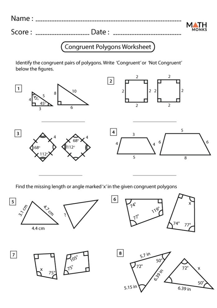 All Kinds of Polygons worksheet for engaging math challenges in the classroom Worksheet featuring various polygons for fourth graders to practice geometry concepts