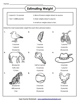 Fourth grade math worksheet showing Easter-themed problems for converting between pounds and ounces measurements