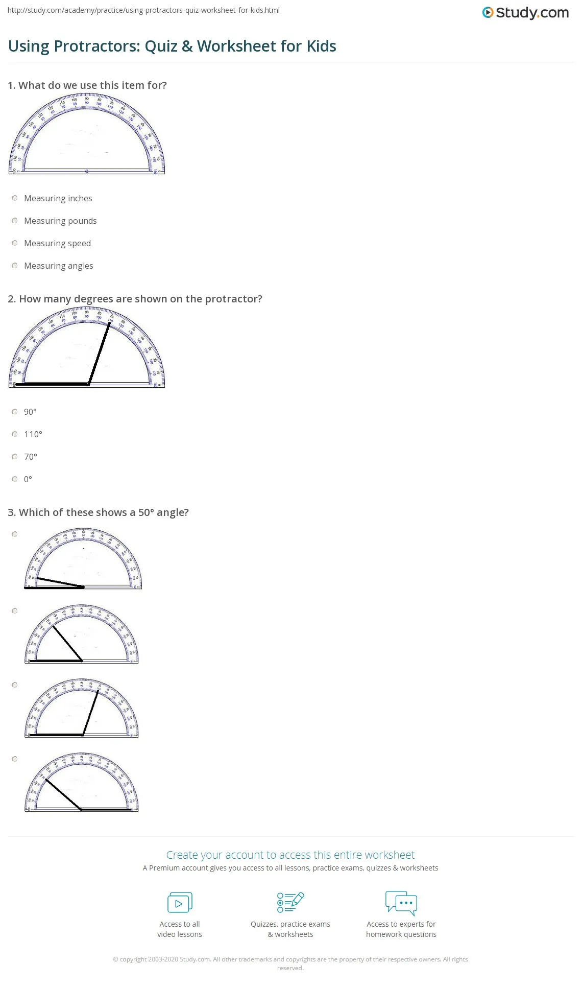 Protractor practice worksheet designed for fourth graders to enhance measurement skills