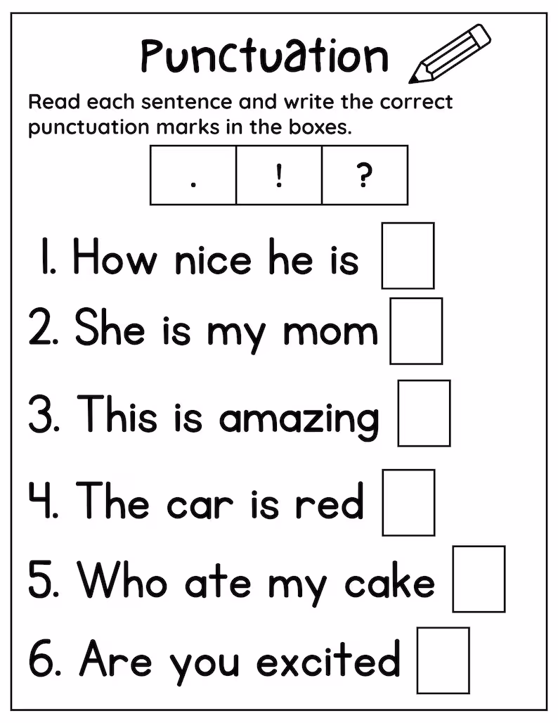 Punctuation Practice: Assist Henry with his journaling punctuation tasks Henry the Hiker needs help with punctuation in his journal for a fourth-grade worksheet