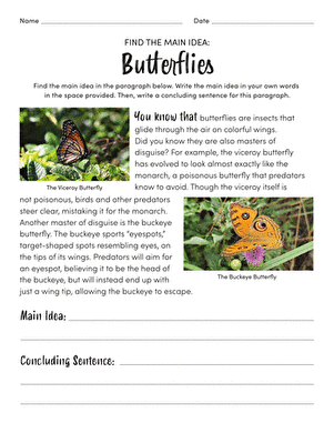 Reading Corner Main Idea and Details Part 2 Worksheet 15 Fourth grade worksheet featuring a short reading passage for identifying main idea and supporting details 15