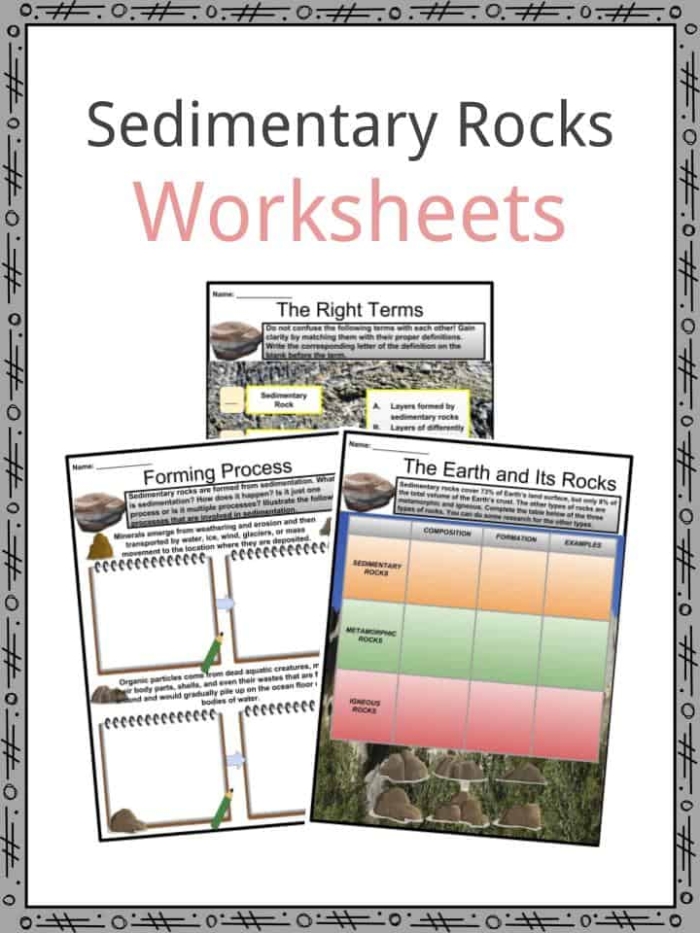 Students exploring rock formations in a fourth-grade science worksheet