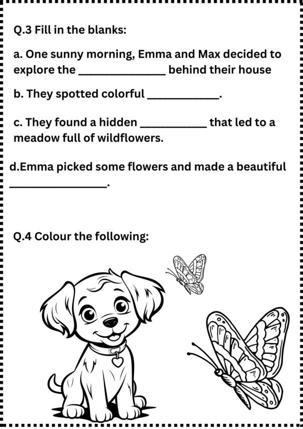 Paragraph Puzzle 1 worksheet showing scrambled sentences for students to reorder and reconstruct Fourth grade students arranging mixed up sentences to rebuild a complete paragraph and understand paragraph structure