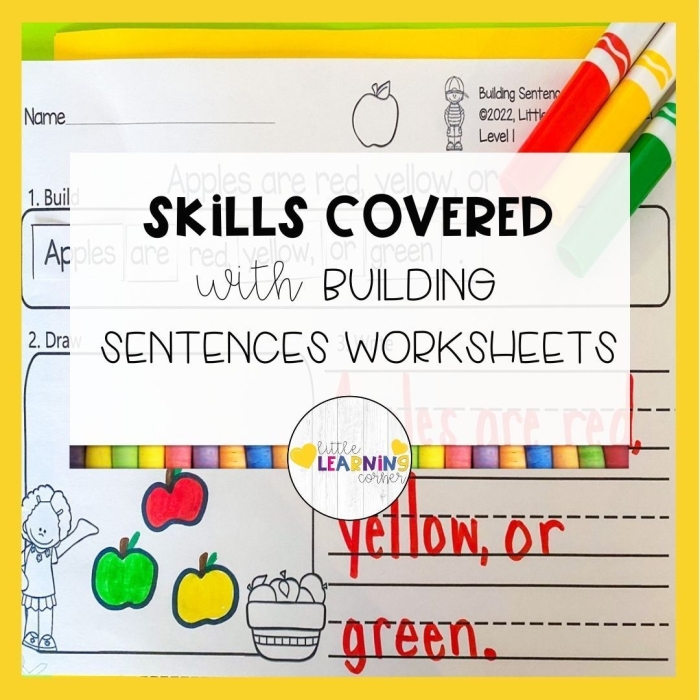 Fourth grade worksheet covering subjects and predicates to improve building sentences