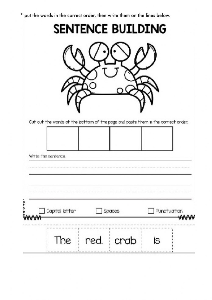 Fourth grade worksheet about building complete sentences with subjects and predicates