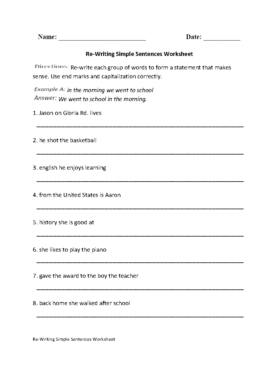 Engaging activity for enhancing writing skills through varied sentence patterns Worksheet illustrating three sentence structures for fourth-grade phonics practice
