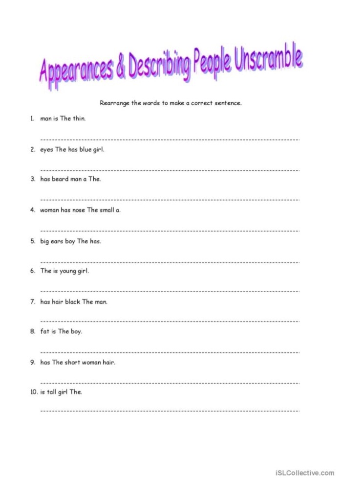 Three Sentence Structures Worksheet for Engaging Writing Activities Worksheet featuring three sentence structures for fourth-grade phonics students