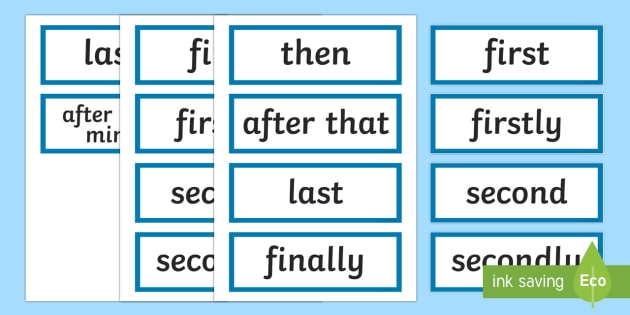 Fourth grade students practicing time and sequence words in a grammar worksheet