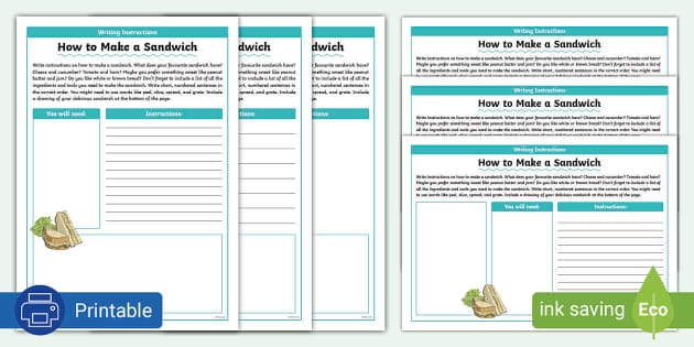 Fourth grade worksheet for practicing how to write clear step-by-step instructions