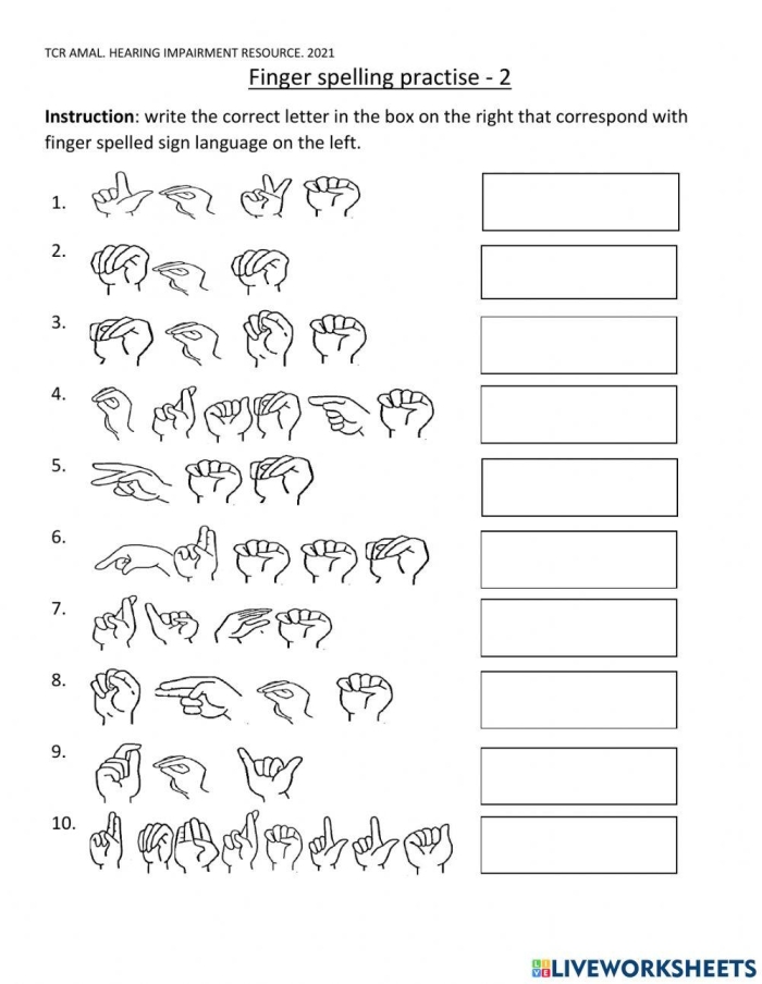 Sign Language Number Code Activity for Elementary Learners Fourth grade students decode a secret message using American Sign Language hand signs and finger spelling techniques
