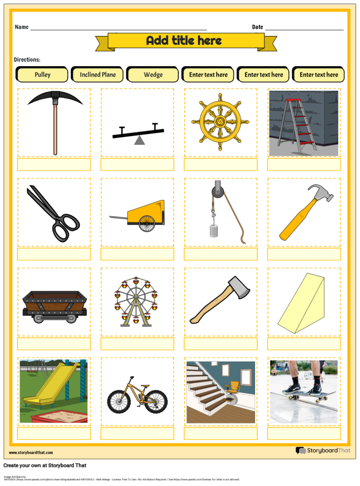 Engaging Simple Machines worksheet for fourth grade students to explore fundamental concepts in number theory Illustration of a Simple Machines worksheet designed for fourth graders learning about basic mechanics