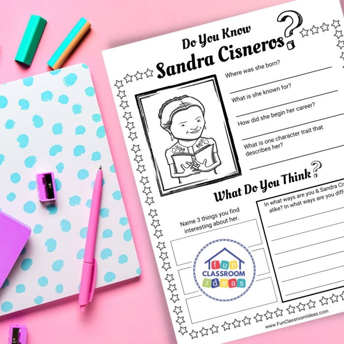 Sonia Sotomayor biography worksheet for fourth graders exploring her childhood challenges