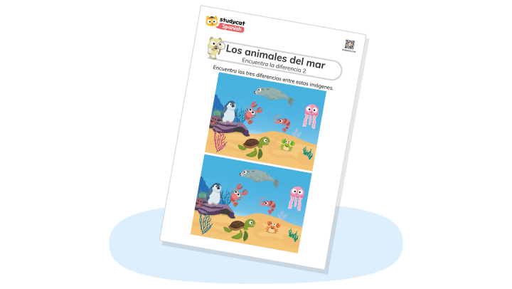 Fourth grade students practice identifying ocean animals with this Spanish sea creatures worksheet