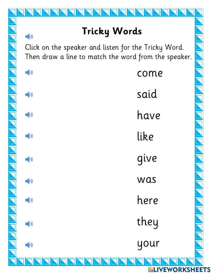 Grammar and Mechanics worksheet for Fourth Grade Worksheet for fourth graders featuring the Let's Spell: Tricky Word Challenge activity with spelling practice. Engaging worksheet image showing steps for writing and memorizing ten tricky words.