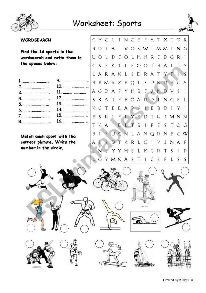 Sports math word problems worksheet for fourth graders featuring engaging scenarios