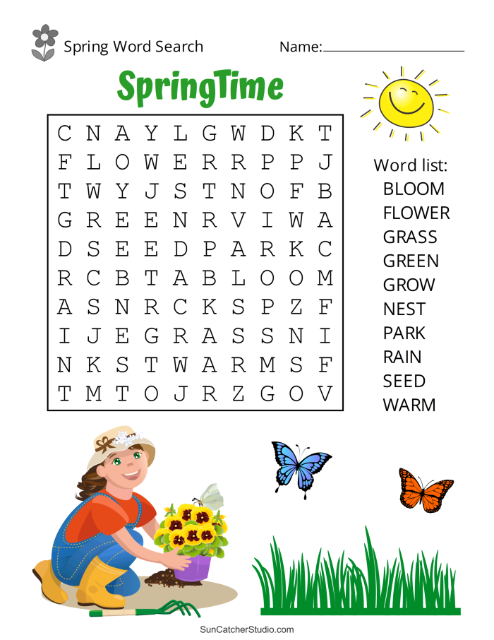 Fourth grade spring themed subtraction word problems worksheet 18