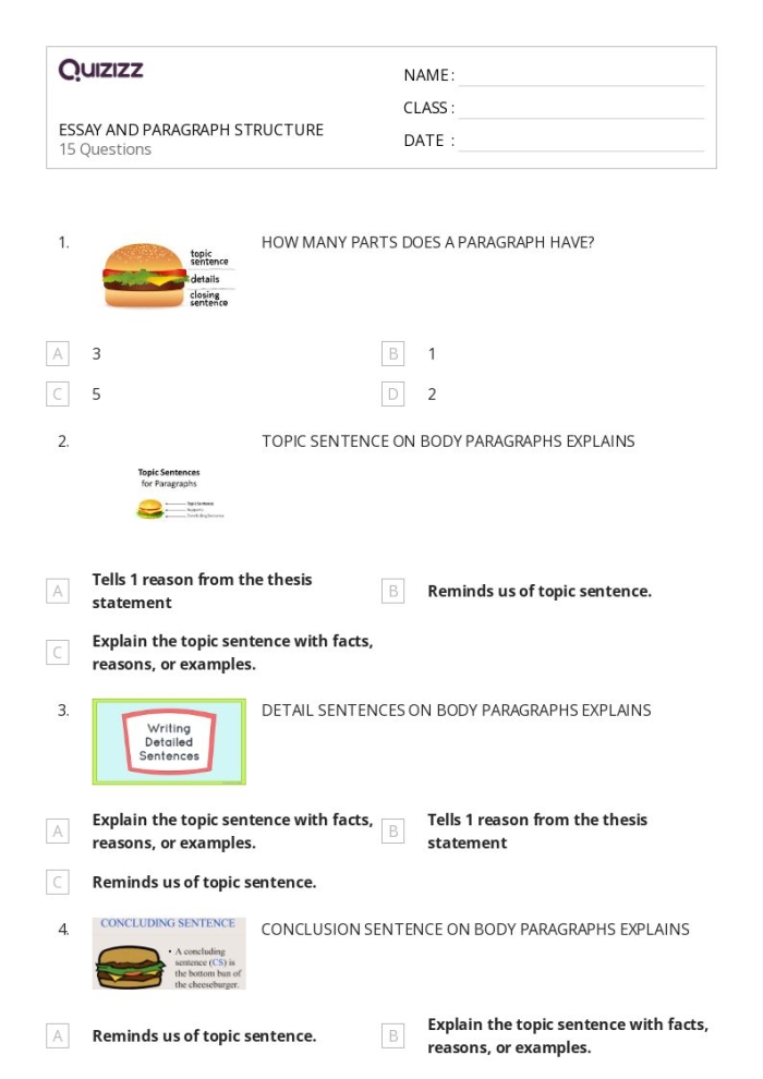 Paragraph Puzzle 1 Pattern Worksheet for Fourth Grade Students Fourth grade student working on a Paragraph Puzzle 1 worksheet about identifying text patterns