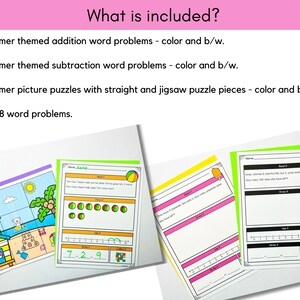 Explore fun summer-themed math word problems to boost your skills! Summer Word Problems worksheet featuring engaging math challenges for fourth graders