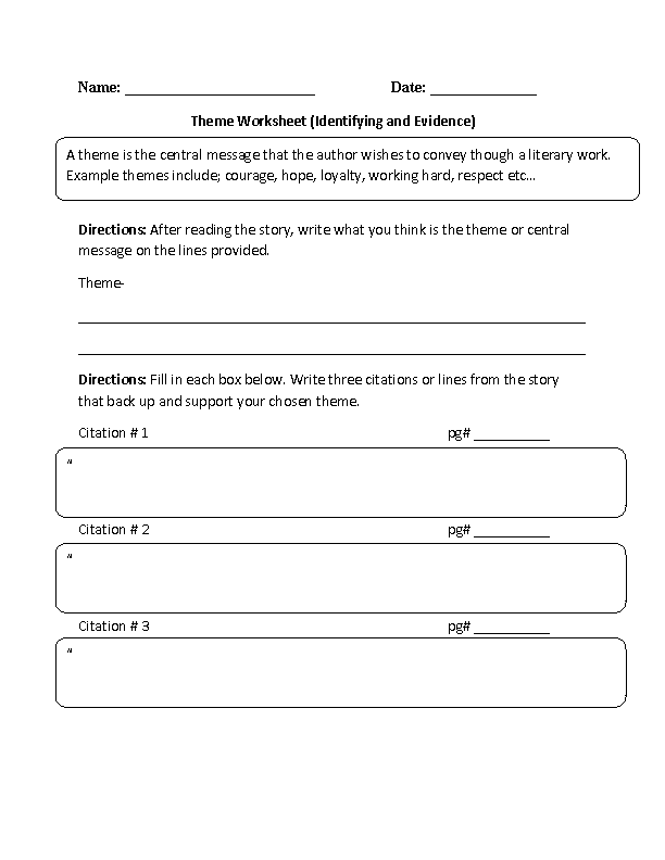 Fourth grade students practice identifying the theme of a story with this multiplication themed reading worksheet
