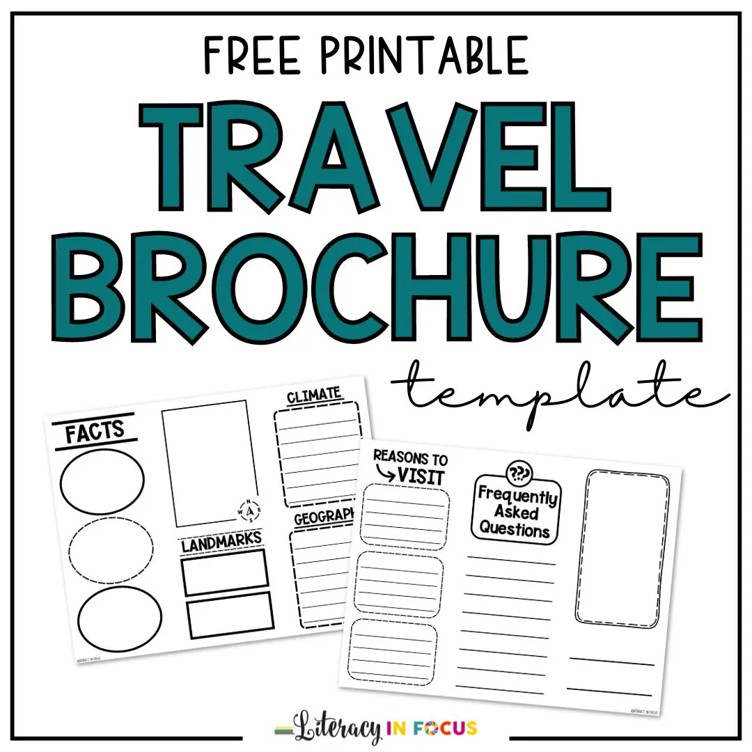 Make a Travel Brochure for Any City worksheet for fourth grade algebra students Colorful worksheet encouraging fourth graders to create a travel brochure for a city of their choice