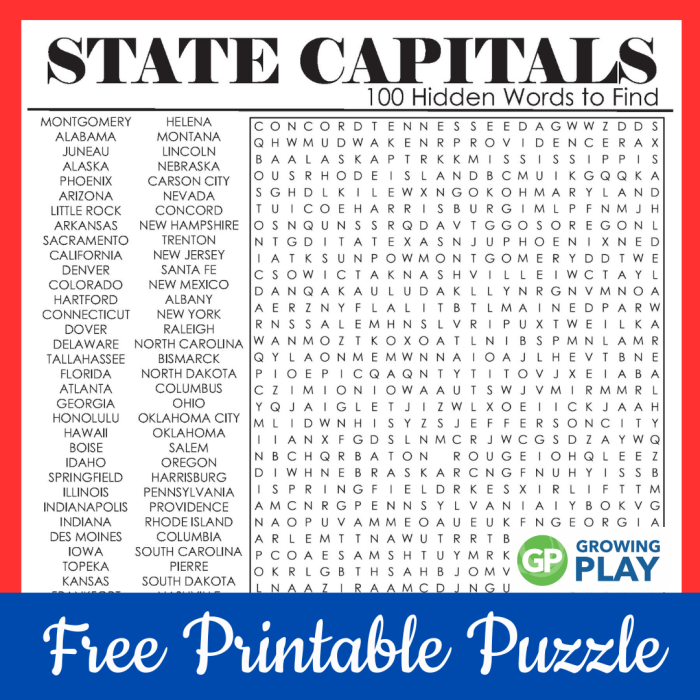 Fourth grade United States word search worksheet featuring national treasures and historical buildings
