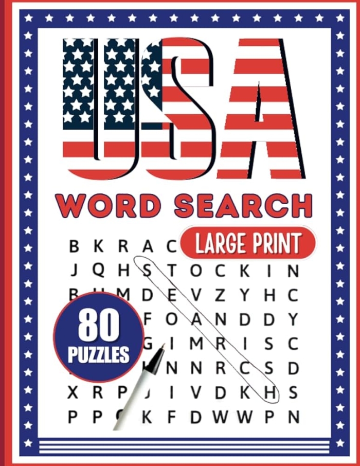 United States word search worksheet featuring national landmarks and historical sites for fourth graders
