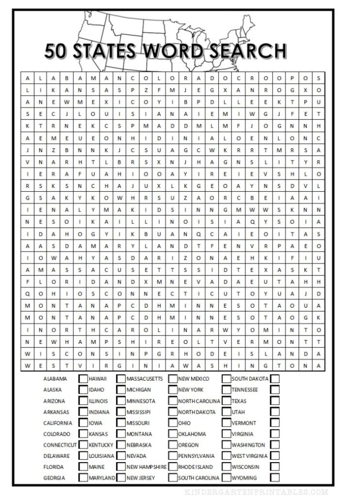 United States word search worksheet featuring national treasures and historical landmarks