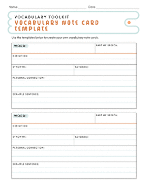 Word Profile Worksheet: Personifying Vocabulary Words for Fourth Grade Time and Money Unit Fourth grade students completing a Vocabulary Toolkit Word Profile worksheet activity where they personify vocabulary words related to time and money concepts