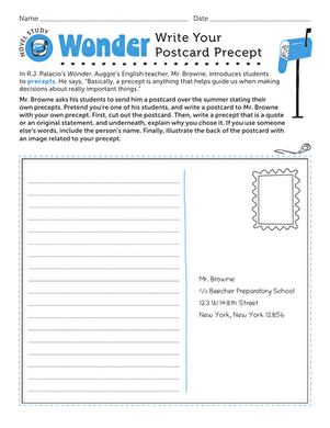 Novel Study: Wonder Acts of Kindness Activity for Fourth Graders Worksheet for exploring acts of kindness after reading Wonder by R.J. Palacio