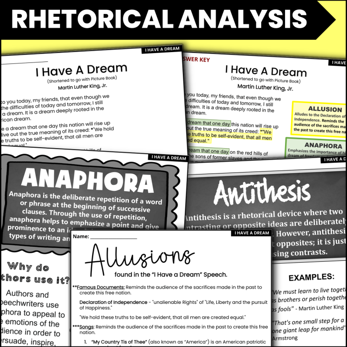 Fourth grade students comparing the I Have a Dream speech and My Country Tis of Thee song on a printable worksheet