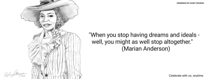 ALT text for a worksheet featuring Marian Anderson, highlighting her biography and comprehension questions for kids
