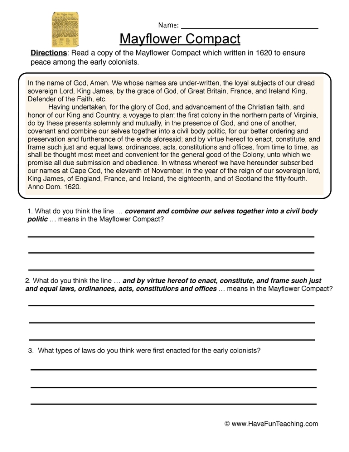 ALT text: Educational worksheet featuring The Mayflower, the ship used by Pilgrims on their historic voyage.